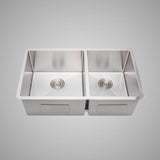 33" Dannemora Stainless Steel Double-Bowl Undermount Sink