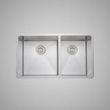 33" Dannemora Stainless Steel Double-Bowl Undermount Sink