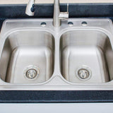 33" Farpesta Stainless Steel Double-Bowl Drop-In Sink