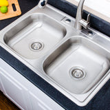33" Massena Stainless Steel Double-Bowl Drop-In Sink