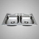 33" Massena Stainless Steel Double-Bowl Drop-In Sink