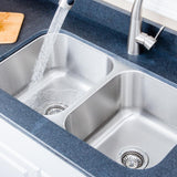 33" Milo Stainless Steel Double-Bowl Undermount Sink