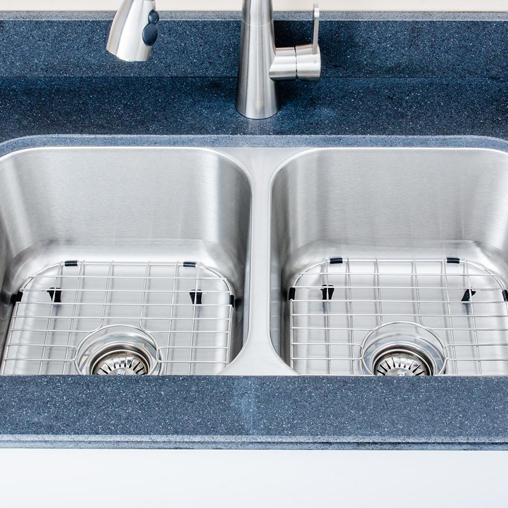 33" Milo Stainless Steel Double-Bowl Undermount Sink