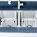 33" Milo Stainless Steel Double-Bowl Undermount Sink
