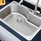 33" Sebec Stainless Steel Single-Bowl Drop-In Sink