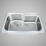 33" Sebec Stainless Steel Single-Bowl Drop-In Sink