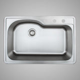 33" Sebec Stainless Steel Single-Bowl Drop-In Sink