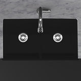33" Umber Handcrafted Fireclay Double-Bowl Smooth Apron Farmhouse B-Grade Sink - Black