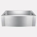 33" Vaiden Stainless Steel Single-Bowl Farmhouse Sink - Rippled Apron