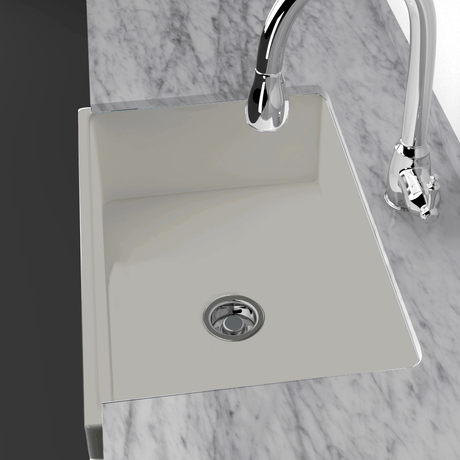 33" Vala Handcrafted Fireclay Single-Bowl Fluted Apron Farmhouse B-Grade Sink - Matte Gray