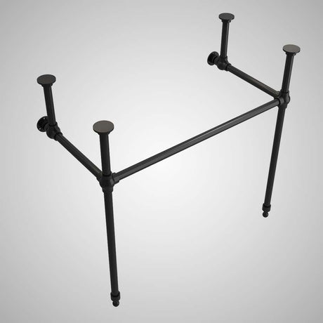 34" Vancher Fireclay Console Bathroom Sink with Steel Stand