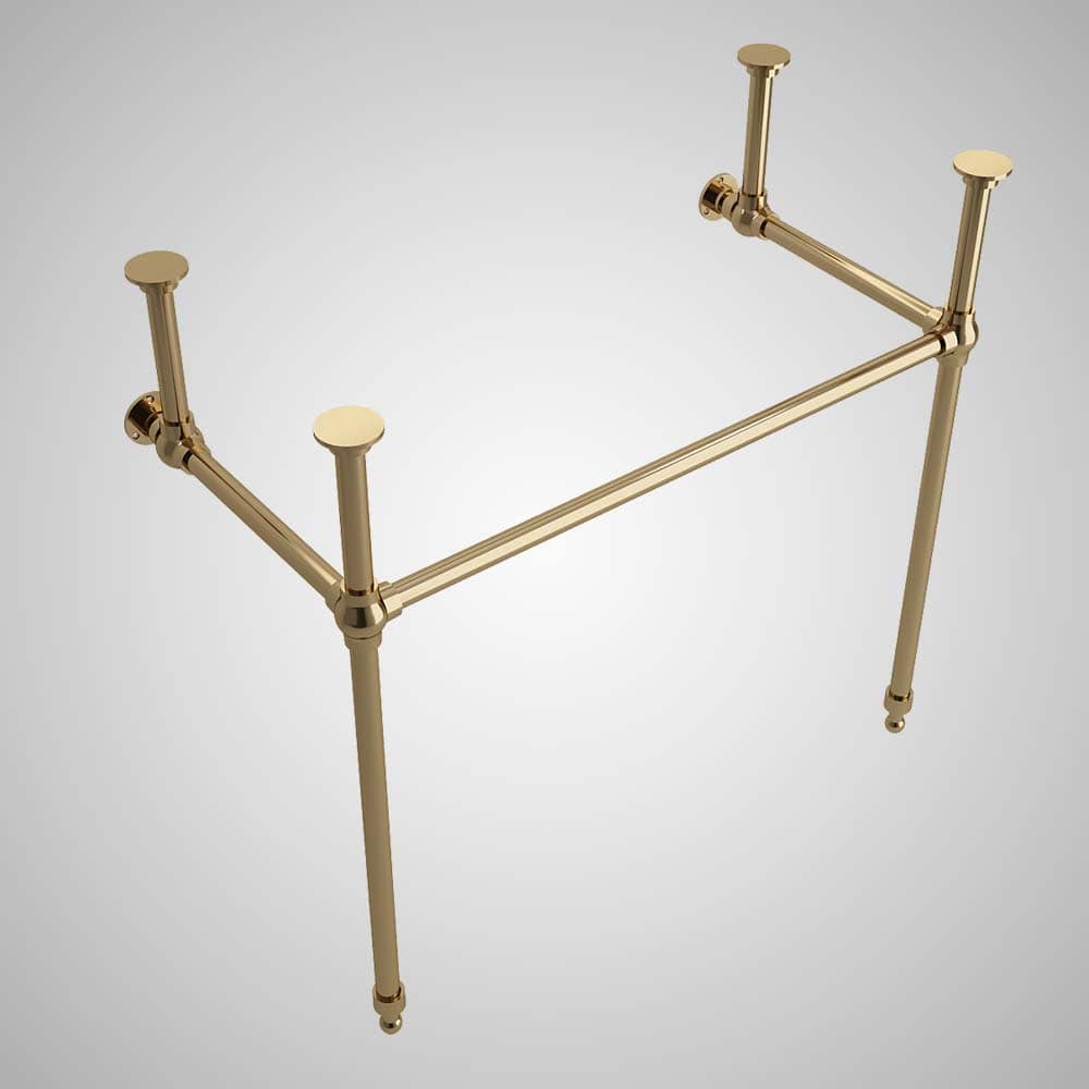 34" Vancher Fireclay Console Bathroom Sink with Steel Stand