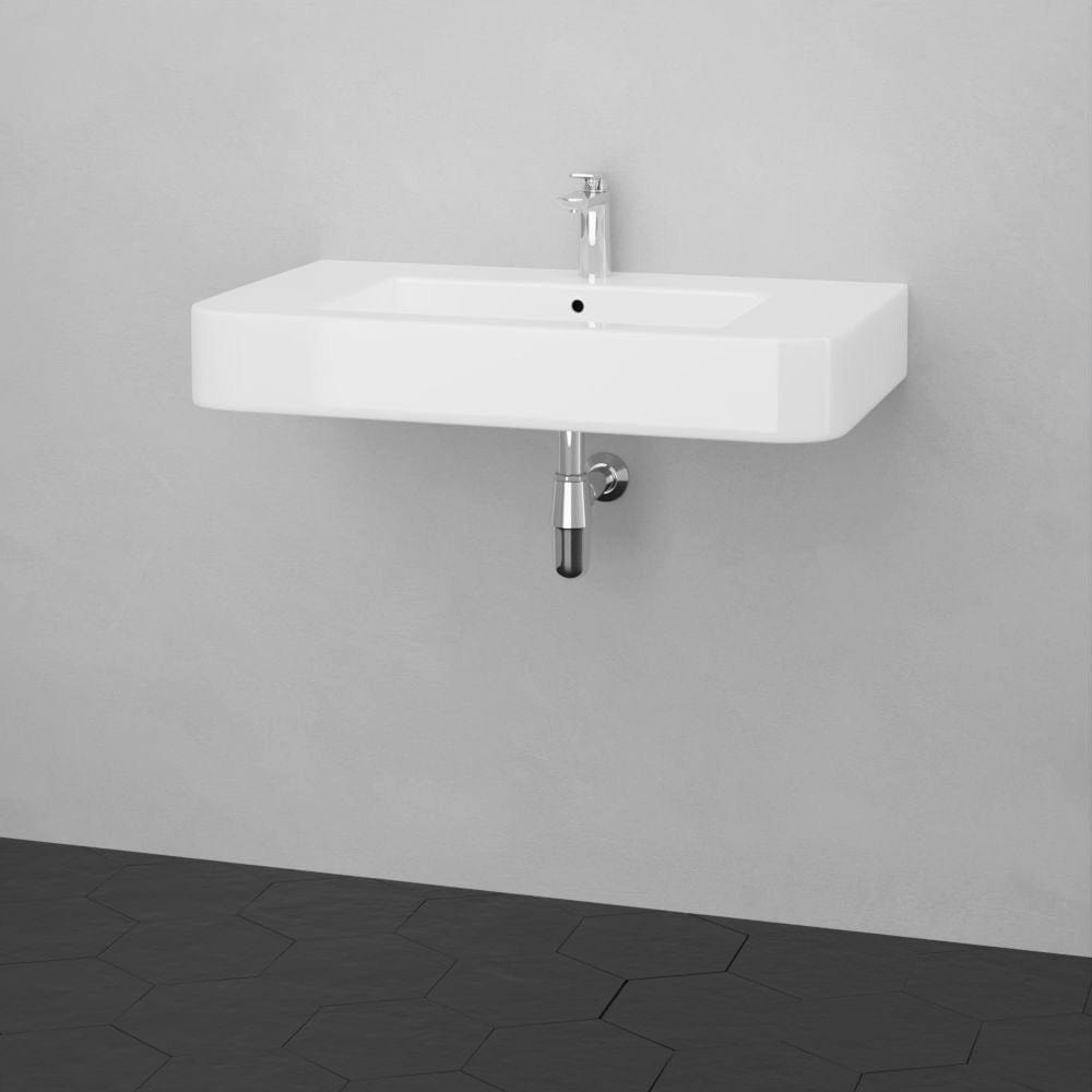 34" Vancher Fireclay Wall-Mount Bathroom Sink