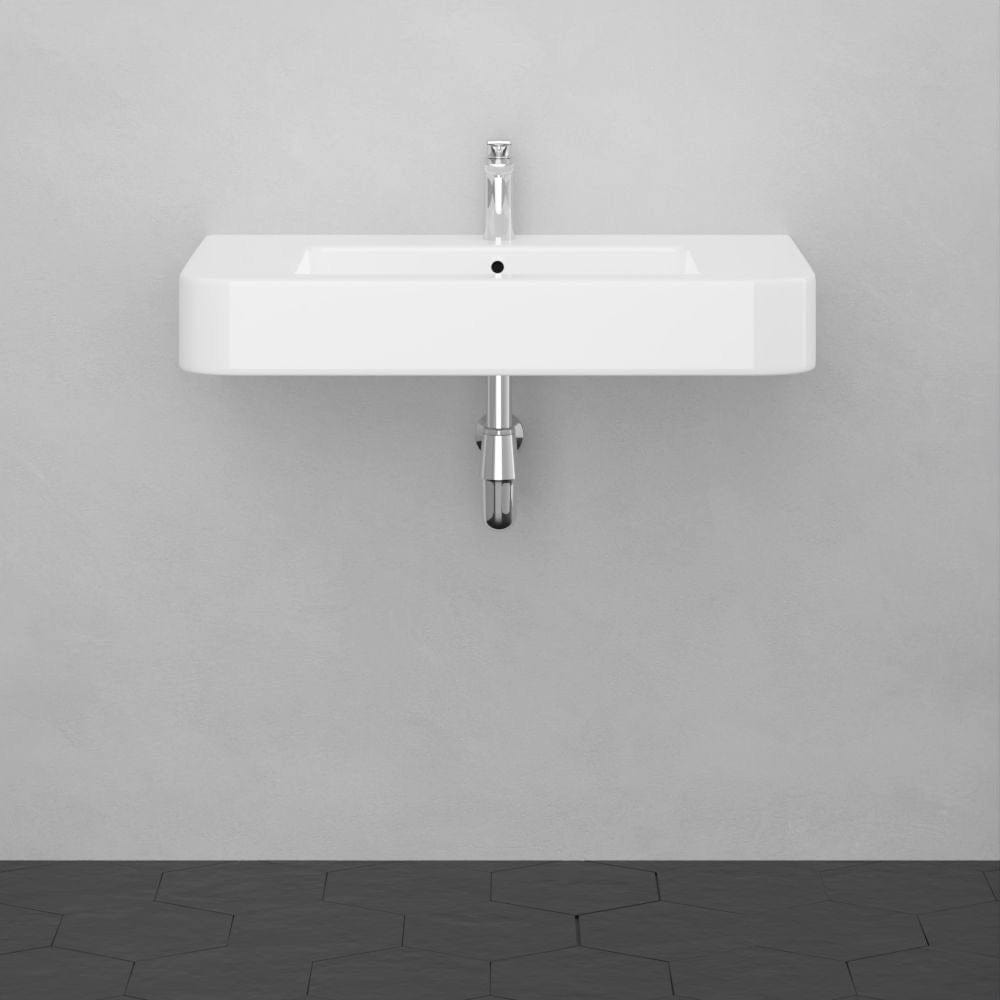 34" Vancher Fireclay Wall-Mount Bathroom Sink