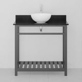36" Bidley Steel Console with Towel Bar for Vessel Sink