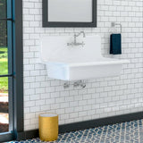 36” Edeline Enameled Cast Iron Wall Mount Bathroom Sink