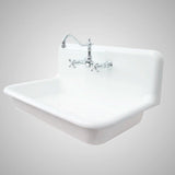 36” Edeline Enameled Cast Iron Wall Mount Bathroom Sink