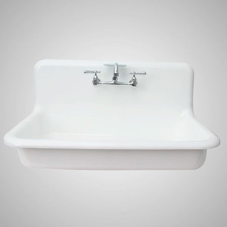 36” Edeline Enameled Cast Iron Wall Mount Bathroom Sink