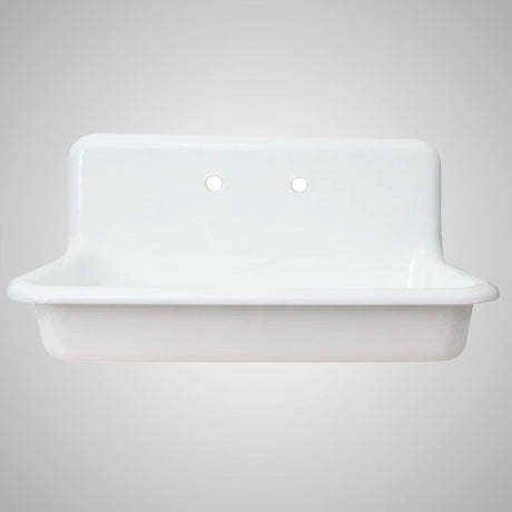 36” Edeline Enameled Cast Iron Wall Mount Bathroom Sink