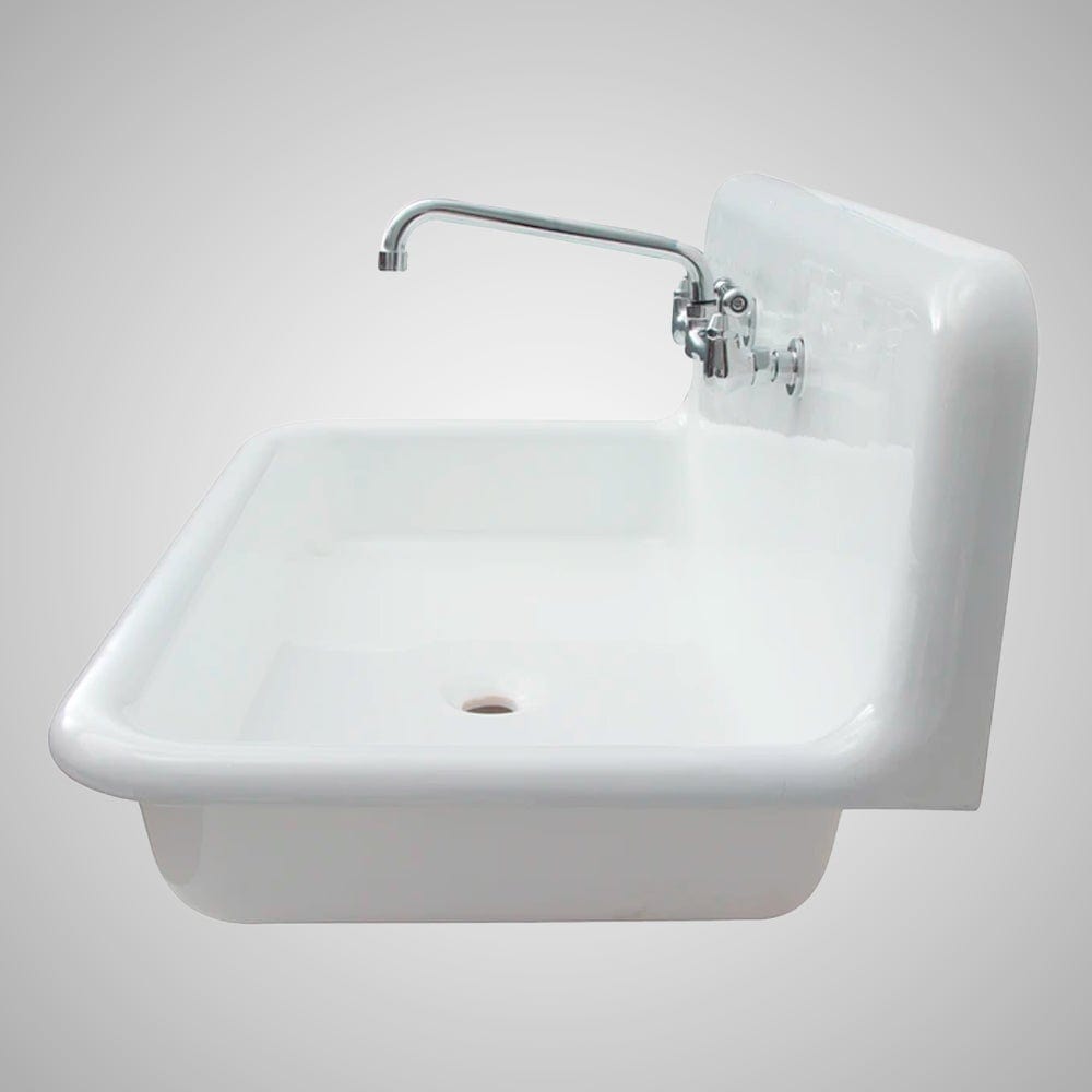 36” Edeline Enameled Cast Iron Wall Mount Bathroom Sink
