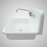 36” Edeline Enameled Cast Iron Wall Mount Bathroom Sink