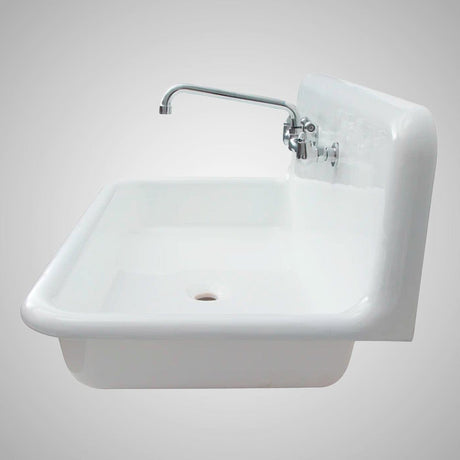 36” Edeline Enameled Cast Iron Wall Mount Bathroom Sink