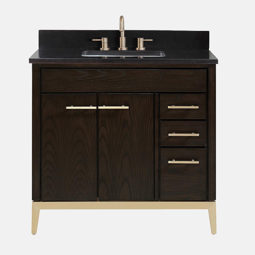 36" Forney Vanity for Rectangular Undermount Sink - Dark Chocolate