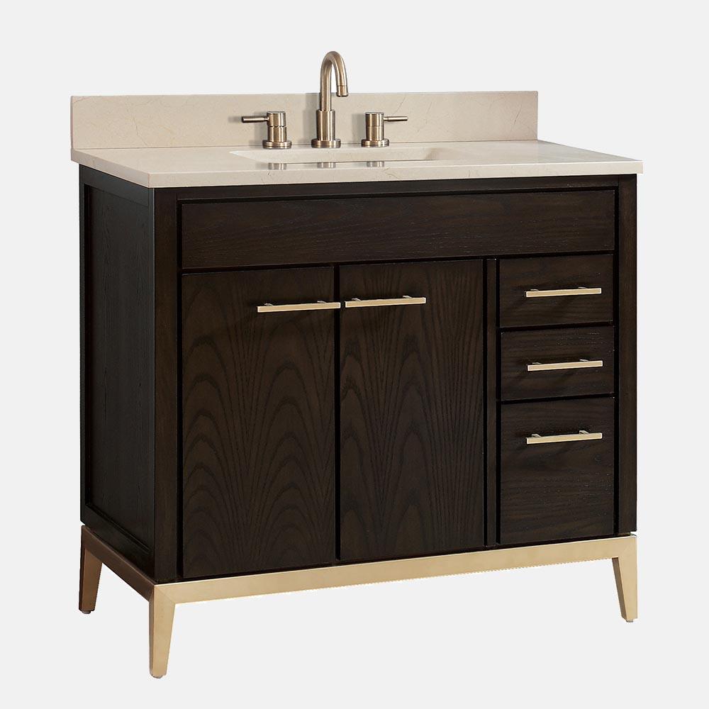 36" Forney Vanity for Rectangular Undermount Sink - Dark Chocolate