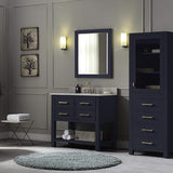 36" Maurizio Vanity Cabinet for Oval Undermount Sink - Navy Blue
