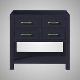 36" Maurizio Vanity Cabinet for Oval Undermount Sink - Navy Blue