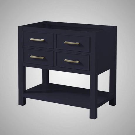 36" Maurizio Vanity Cabinet for Oval Undermount Sink - Navy Blue