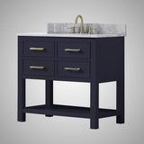 36" Maurizio Vanity Cabinet for Oval Undermount Sink - Navy Blue