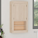 36" Mission Unfinished Red Oak Wall-Mount Linen Cabinet