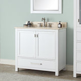 36" Noxon Vanity for Rectangular Undermount Sink - White