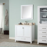 36" Noxon Vanity for Rectangular Undermount Sink - White