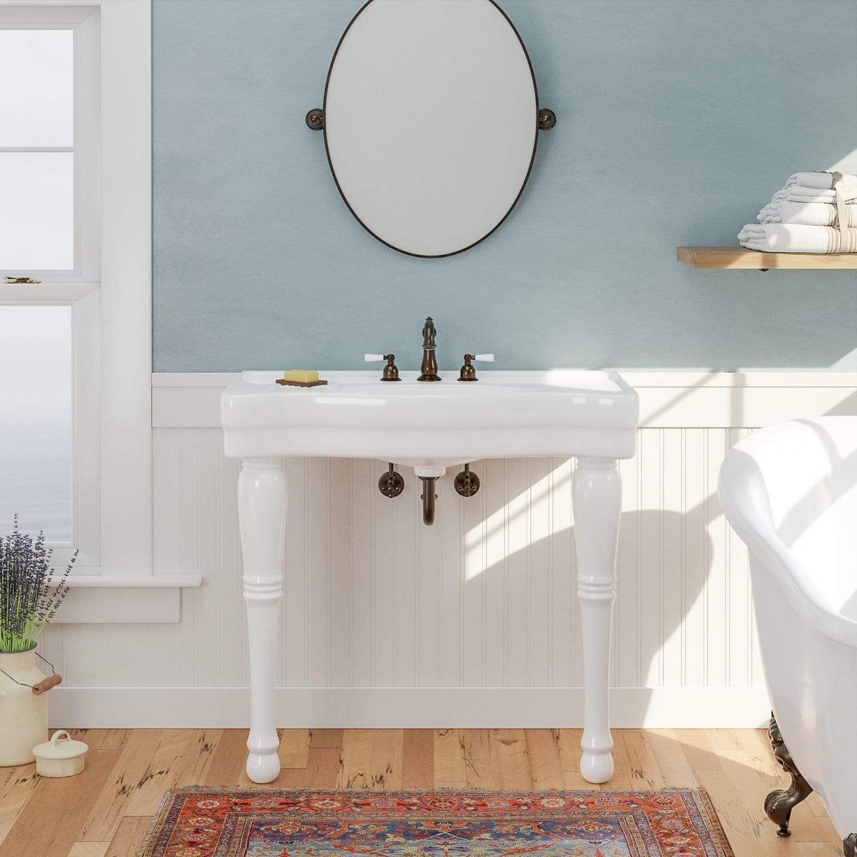 36" Oceana Vitreous China Console Sink