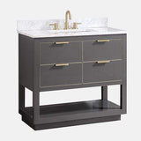 36" Tendoy Vanity Cabinet for Rectangular Undermount Sink - Twilight Gray