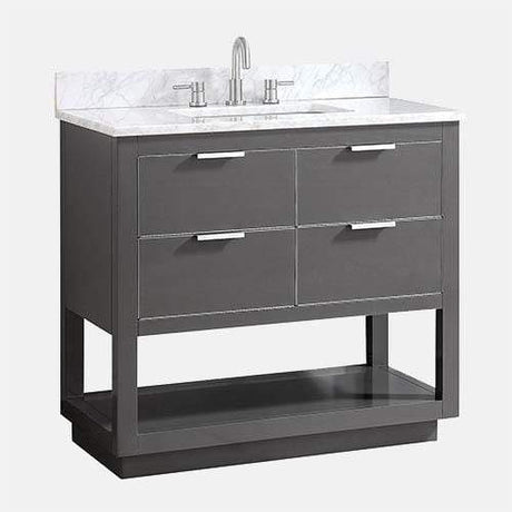 36" Tendoy Vanity Cabinet for Rectangular Undermount Sink - Twilight Gray