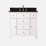36" Wilbur Vanity for Oval Undermount Sink - White