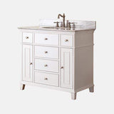 36" Wilbur Vanity for Oval Undermount Sink - White