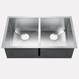 37" Fradley Stainless Steel Double-Bowl Undermount Sink