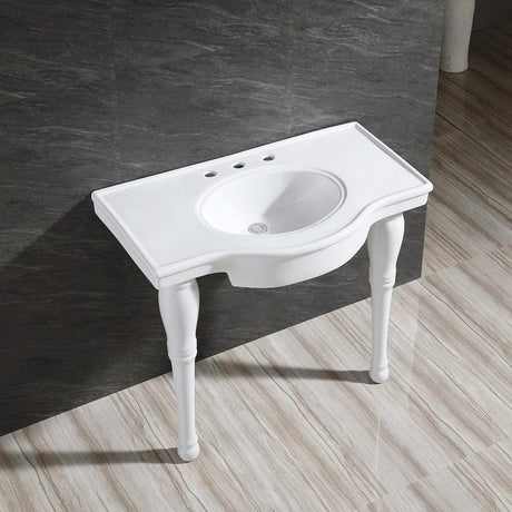38” Nedi Vitreous China Console Sink