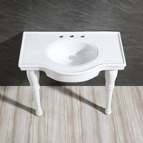 38” Nedi Vitreous China Console Sink