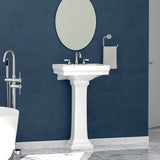 38" Tall Tifton 100 Vitreous China Pedestal Sink