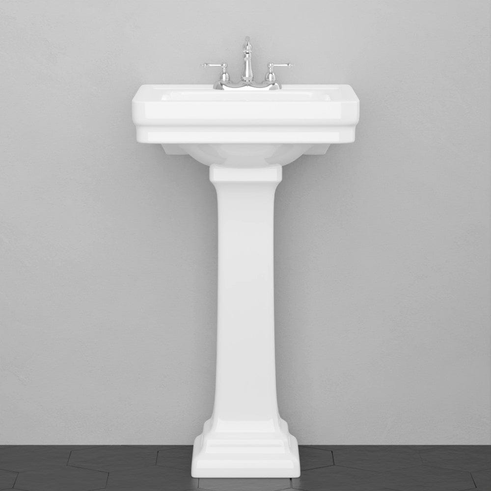 38" Tall Tifton 100 Vitreous China Pedestal Sink