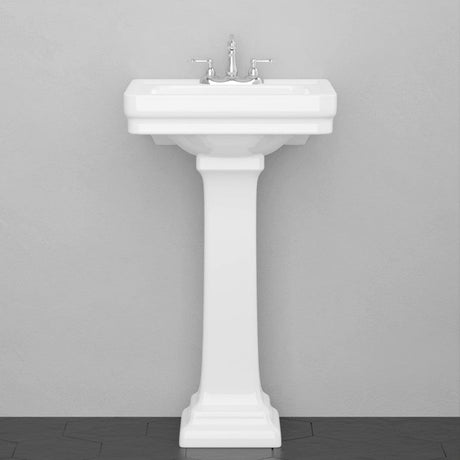 38" Tall Tifton 100 Vitreous China Pedestal Sink