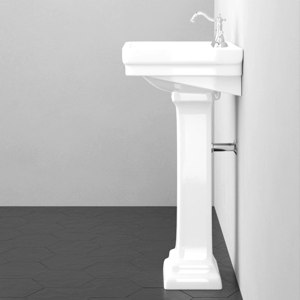 38" Tall Tifton 100 Vitreous China Pedestal Sink