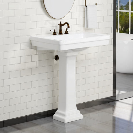 38" Tall Tifton 300 Vitreous China Pedestal Sink