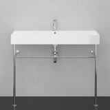 39" Beckley Vitreous China Console Bathroom Sink with Steel Stand