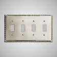 4 Gang Toggle Wall Switch Plate - Egg & Dart Design